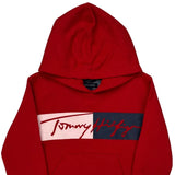 Age 3 Tommy Hilfiger Spellout Hoodie - XS Red Cotton