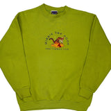 Made In Usa Disney Sweatshirt - Medium Green Cotton Blend