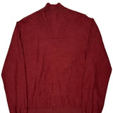 Vintage Armani Exchange Zip Up- Large Red Cotton Blend
