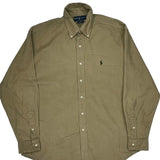 Blake Ralph Lauren Shirt - Large Khaki Cotton