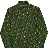 Ralph Lauren Graphic Patterned Shirt - Large Green Cotton