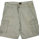 Lee Cargo Shorts - 34W 10L Beige Cotton