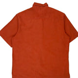 Caribbean Hawaiian Shirt - Large Orange Silk Blend