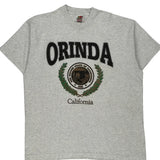Orinda California Fruit Of The Loom Single Stitch T-Shirt - XL Grey Cotton