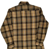 Kmart Checked Flannel Shirt - Large Brown Acrylic