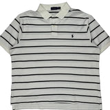 Polo By Ralph Lauren Striped Polo Shirt - 2XL White Cotton