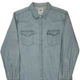 Levis Denim Shirt - Large Light Wash Cotton