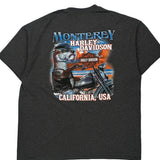 Monterey California Harley Davidson Graphic T-Shirt - XL Grey Cotton