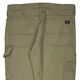Dickies Cargo Carpenter Trousers - 34W 32L Khaki Cotton