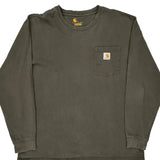 Vintage Carhartt Long Sleeve T-Shirt - Large Grey Cotton