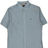 Tommy Hilfiger Short Sleeve Shirt - Medium Blue Cotton