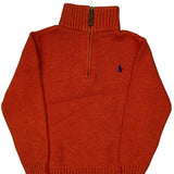 Age 5 Polo By Ralph Lauren 1/4 Zip - XS Orange Cotton