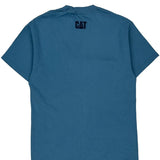 Cat Spellout T-Shirt - Medium Blue Cotton