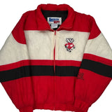 Wisconsin Badgers Locker Line Graphic Windbreaker - Large Black Polyester