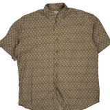 Liz Claiborne Short Sleeve Shirt - Medium Brown Viscose