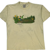 Nature Scene Colorado Single Stitch T-Shirt - Large Cream Cotton