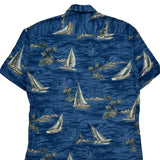 Campia Moda Hawaiian Shirt - Large Blue Viscose