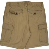 White Tab Levis Cargo Shorts - 36W 10L Beige Cotton
