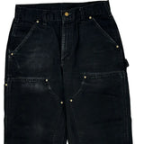 Carhartt Double Knee Carpenter Trousers - 30W 30L Black Cotton