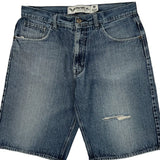 Avirex Denim Shorts - 34W 11L Blue Cotton