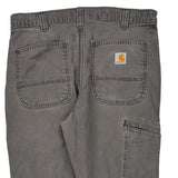 Carhartt Carpenter Trousers - 32W 28L Grey Cotton Blend