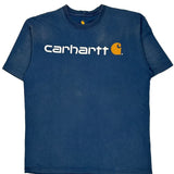 Carhartt T-Shirt - Large Blue Cotton