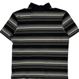 Nike Striped Polo Shirt - Medium White Cotton
