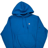 Reverse Weave Champion Hoodie - Medium Blue Cotton