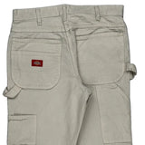 Cargo Dickies Double Knee Carpenter Trousers - 31W 30L White Cotton