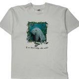 Environmental Awareness Anvil Graphic T-Shirt - XL White Cotton