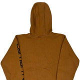Age 10-12 Carhartt Spellout Hoodie - Medium Brown Cotton