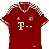 Bayern Munich Age 11-12 Adidas Football Shirt - Medium Red Polyester