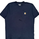 Carhartt T-Shirt - Large Navy Cotton
