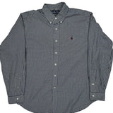 Ralph Lauren Checked Shirt - XL Blue Cotton