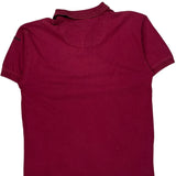 Adidas Polo Shirt - Medium Red Cotton