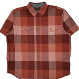 Carhartt Checked Short Sleeve Shirt - 2XL Brown Cotton