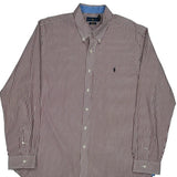 Ralph Lauren Striped Shirt - 2XL Red Cotton