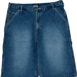 Carpenter Style B.U.M. Equipment Denim Shorts - 34W 13L Blue Cotton