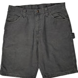 Wrangler Double Knee Carpenter Shorts - 34W 10L Grey Cotton