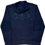 Armani Exchange Collared Top - Large Navy Cotton