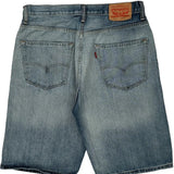 Levis Denim Shorts - 33W 10L Light Wash Denim