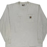 Carhartt Long Sleeve T-Shirt - XL White Cotton