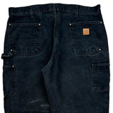 Carhartt Double Knee Carpenter Pants - 39W 30L Black Cotton