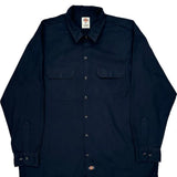 Dickies Shirt - XL Navy Polyester Blend