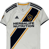 La Galaxy Herbalife 2018 Adidas Football Shirt - Small White Polyester