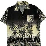 Fight The Wolf Graphic Hawaiian Shirt - Large Black Polyester
