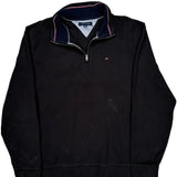 Tommy Hilfiger 1/4 Zip - XL Black Cotton