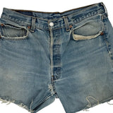 Levis Denim Shorts - 30W UK 10 Light Wash Cotton