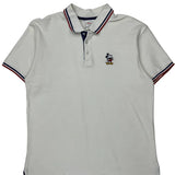 Mickey Mouse Disney Cartoon Polo Shirt - Large White Cotton