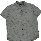 The North Face Short Sleeve Shirt - XL Grey Cotton